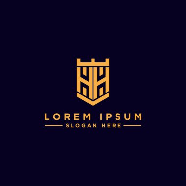 HH logo simgesinin ilk harflerinden ilham veren şirket logosu tasarımları. - Vektörler
