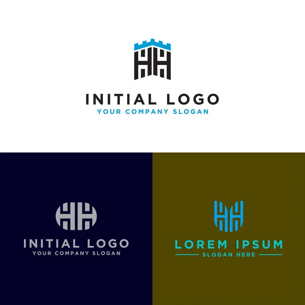 Logo Simgesinin Ilk Harflerinden Ilham Verici Şirket Logosu Tasarımları Vektörler — Stok Vektör