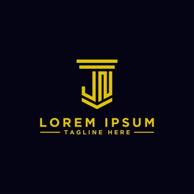 JN logo simgesinden ilham veren şirket logosu tasarımları. - Vektörler