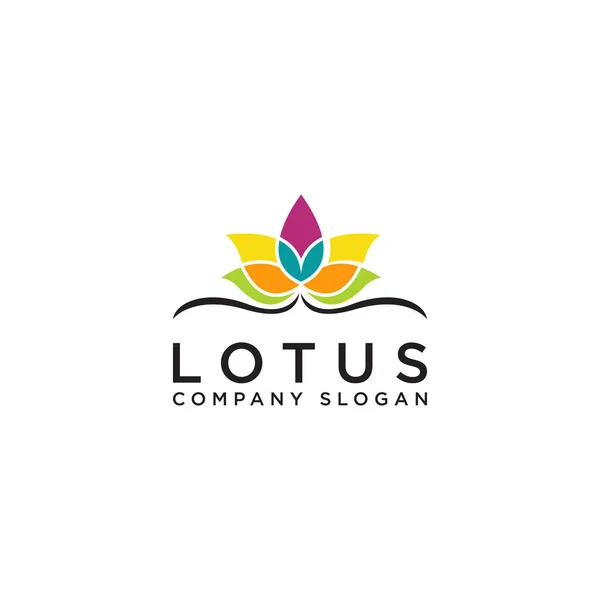 Kreatives Logo Design Und Einzigartiges Lotusblume Symbol Vector — Stockvektor