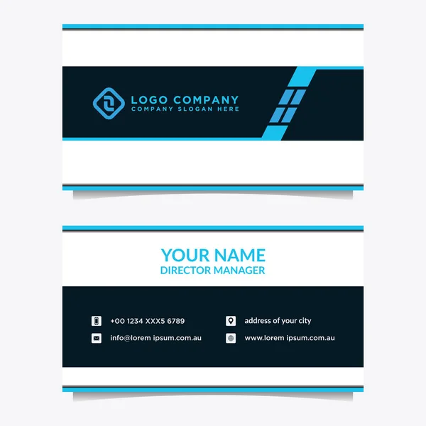 Abstract Business Card Template Modern Vector Design — Stock Vector