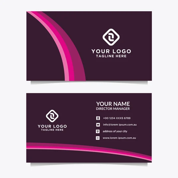 Abstract Business Card Template Modern Vector Design — Stock Vector