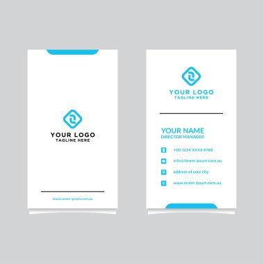 Modern, Yaratıcı ve Temiz Vektör Tasarım İş Kartı Şablonu. Dikey Şablon