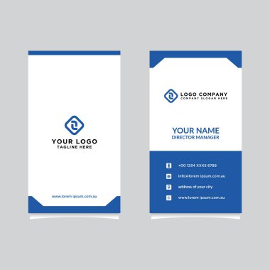 Modern, Yaratıcı ve Temiz Vektör Tasarım İş Kartı Şablonu. Dikey Şablon