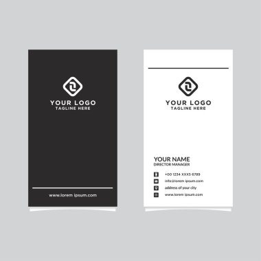 Modern, Yaratıcı ve Temiz Vektör Tasarım İş Kartı Şablonu. Dikey Şablon