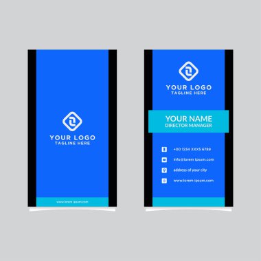 Modern, Yaratıcı ve Temiz Vektör Tasarım İş Kartı Şablonu. Dikey Şablon