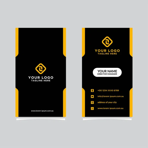 Modern Creative Clean Vector Design Business Card Template Vertical Template — Stock Vector
