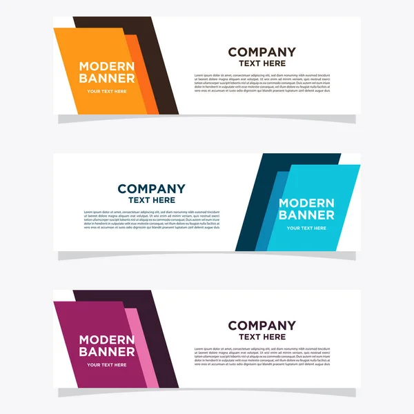 Baner Design Template Advertising Simple Very Easy Use Company Business — Stock Vector