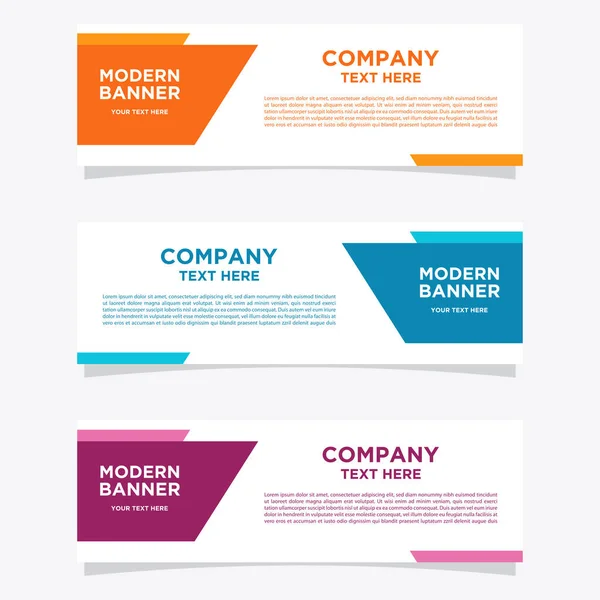 Baner Design Template Advertising Simple Very Easy Use Company Business — Stock Vector