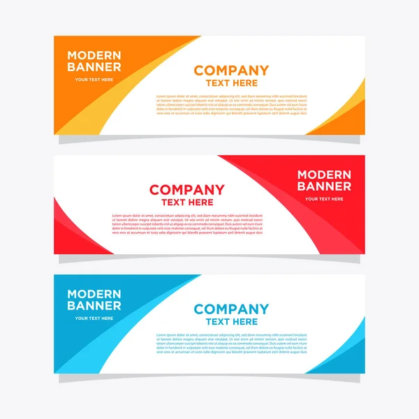 Baner Design Template Advertising Simple Very Easy Use Company Business — Stock Vector