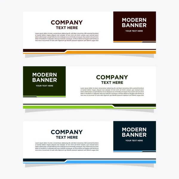 Baner Design Template Advertising Simple Very Easy Use Company Business — Stock Vector