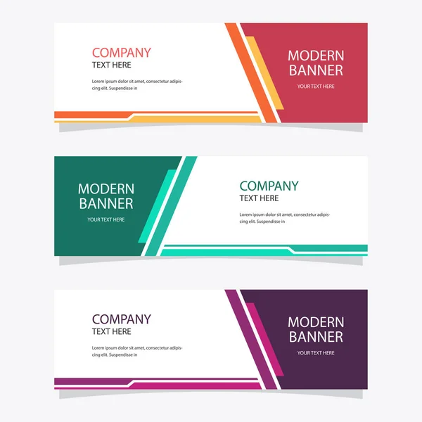 Baner Design Template Advertising Simple Very Easy Use Company Business — Stock Vector