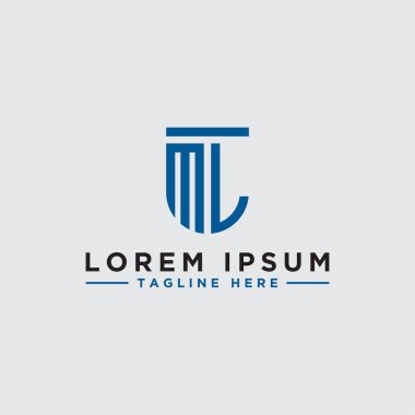 ML logo simgesinin ilk harflerinden şirketler için logo tasarımı ilham kaynağı. - Vektör