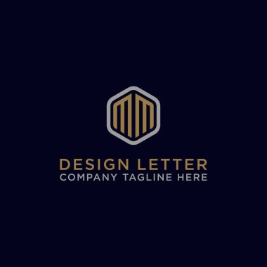 logo design inspiration for companies from the initial letters of the MM logo icon. -Vector clipart