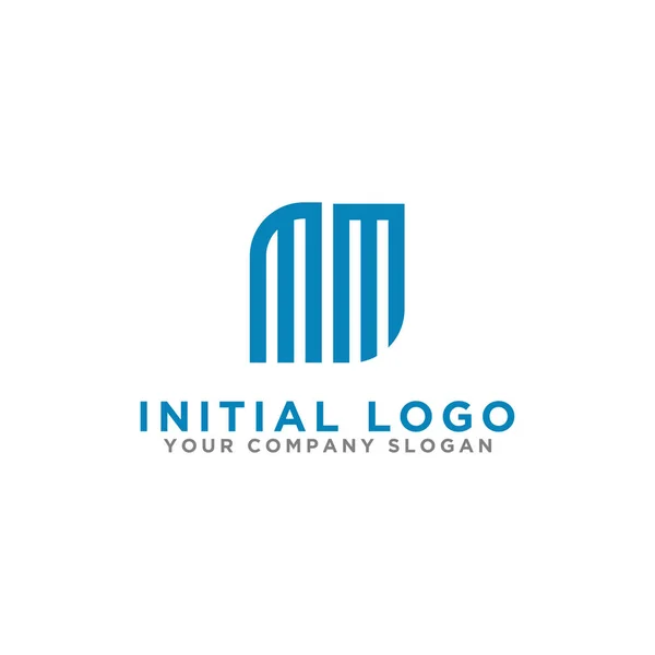 徽标的设计灵感来自公司最初的字母Mm徽标图标 — 图库矢量图片
