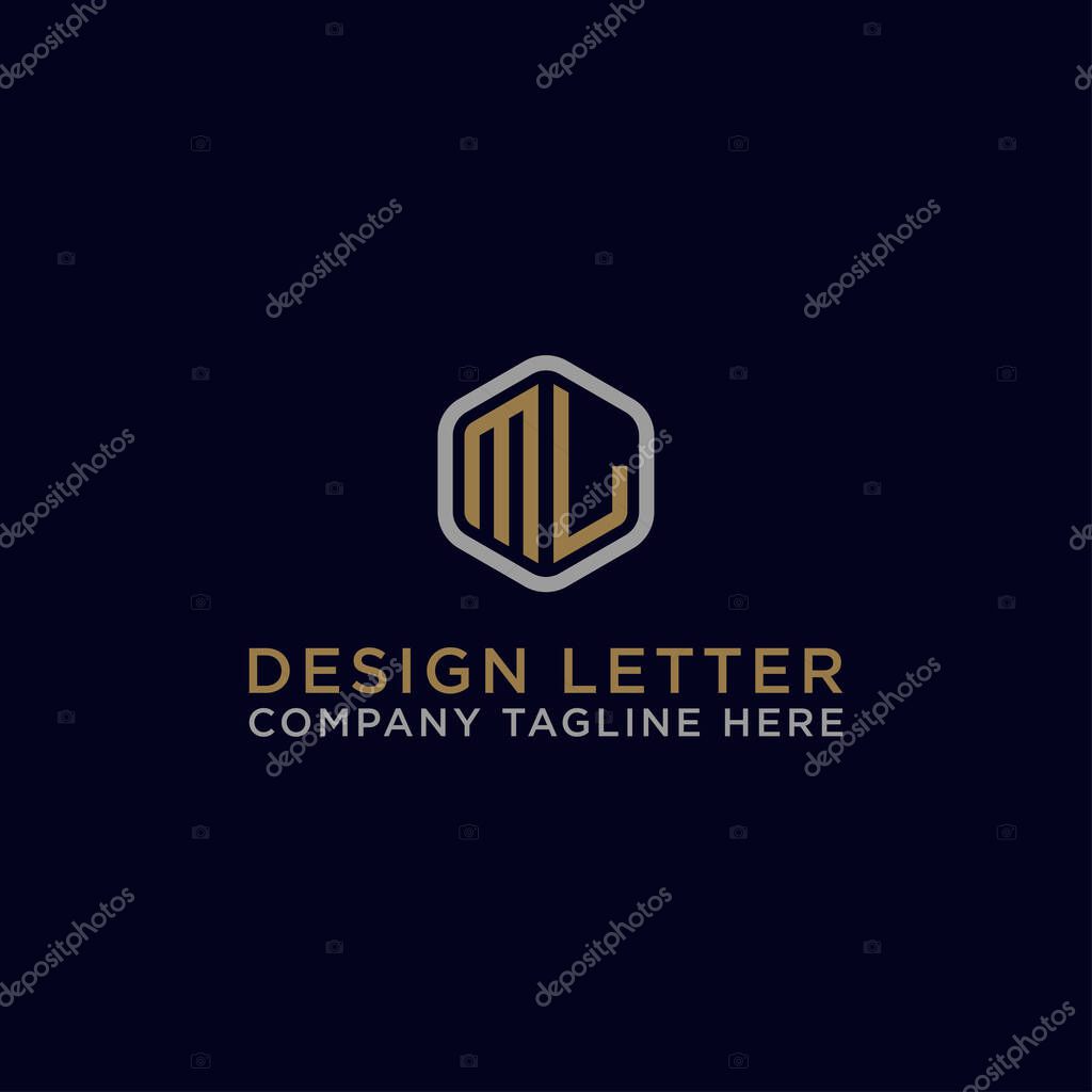 Logo design inspiration for companies from the initial letters of the ML logo icon. -Vector