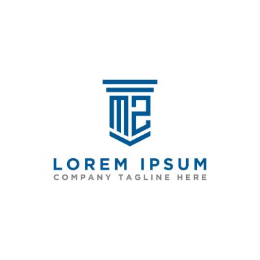 MZ harfleri Baş / Monogram simgeleri. - Vektör ilham logosu tasarımı - Vektör