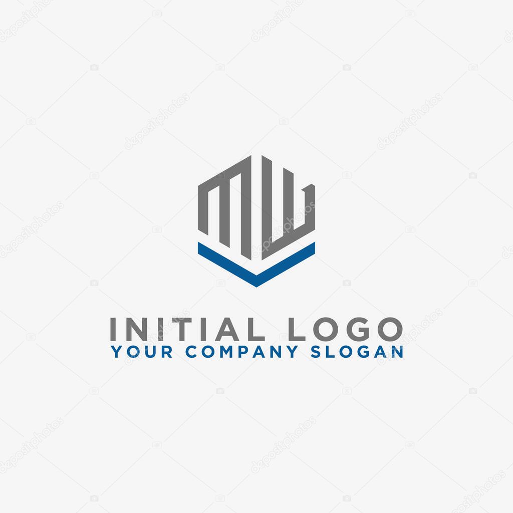 Inspiring logo designs for companies from the initial letters of the MW logo icon. -Vectors