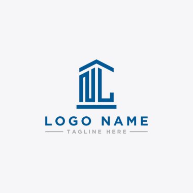 NL harfleri Baş / Monogram simgeleri. - Vektör ilham logosu tasarımı - Vektör