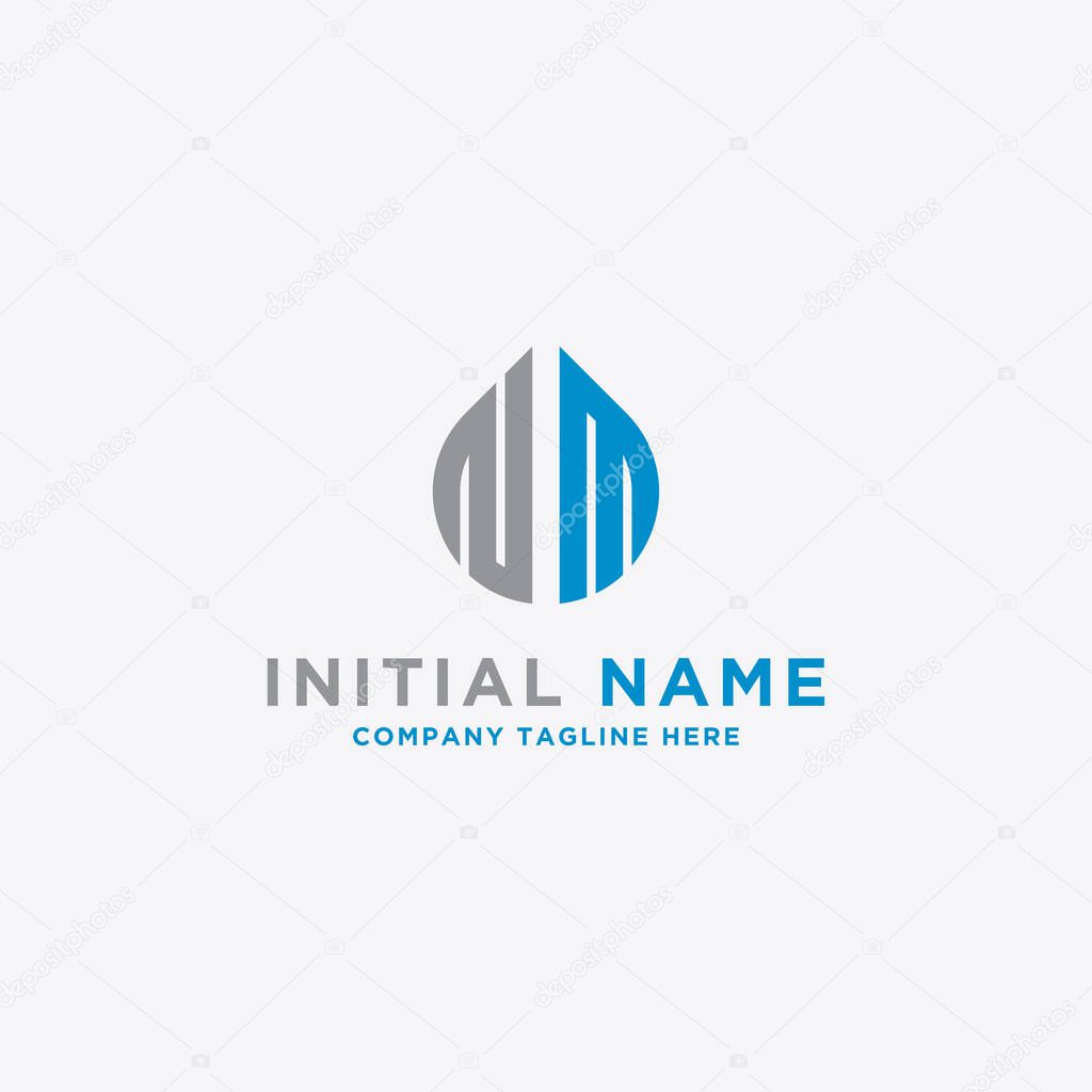 Letter NM Initial icon / Monogram.- Vector inspiration logo design - Vector