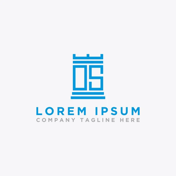 Logo Tasarımı Işletim Sistemi Simgesinin Ilk Harflerinden Şirketler Için Ilham — Stok Vektör