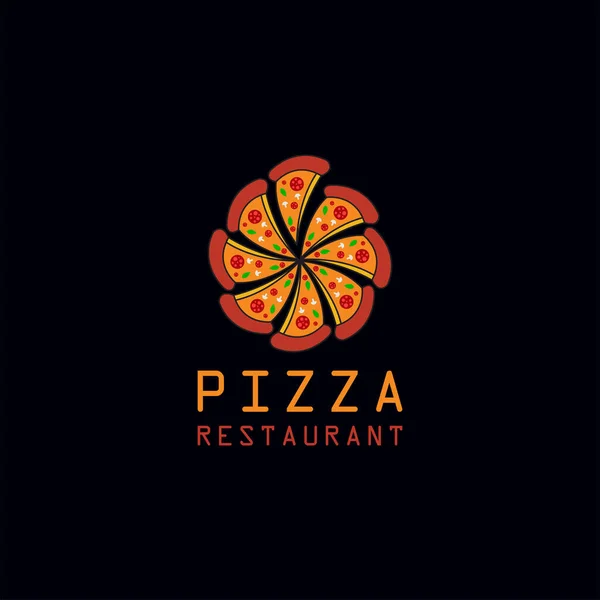 Ikona Logo Pizzy Projekt Szablon Wektor Ilustracji — Wektor stockowy