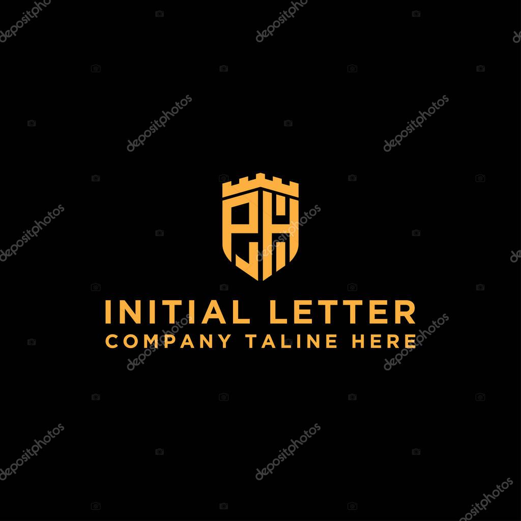 Logo design inspiration, for companies from the initial letters logo icon PH. -Vectors