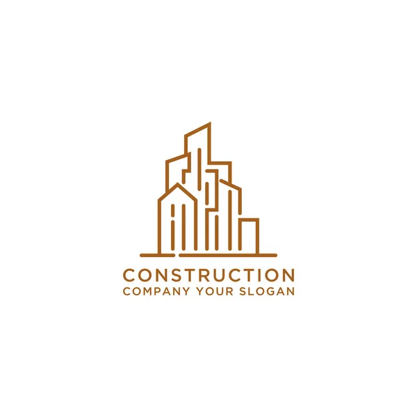 Logo Proprietății Pictograma Construcție Șablon Proiectare Vectorială Vector Illustrator Eps — Vector de stoc