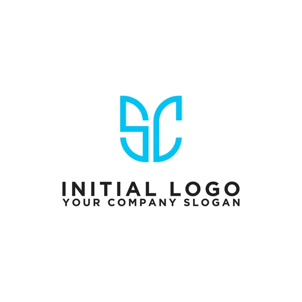 Design Logotipo Inspirador Para Empresas Partir Das Letras Iniciais Ícones — Vetor de Stock