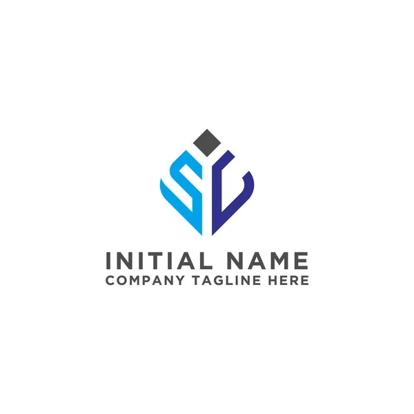 Design Logotipo Inspirador Para Empresas Partir Das Letras Iniciais Ícones — Vetor de Stock