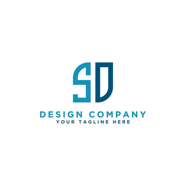 Diseño Inspirador Del Logotipo Empresa Desde Las Letras Iniciales Hasta — Vector de stock