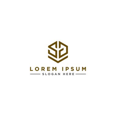 SG logo simgesinin ilk harflerinden şirketler için logo tasarımı ilham kaynağı. - Vektör