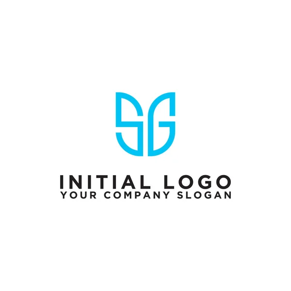 Inspiración Diseño Logotipo Para Las Empresas Partir Las Letras Iniciales — Archivo Imágenes Vectoriales