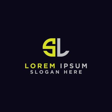 SL logo simgesinin ilk harflerinden şirketler için logo tasarımı ilham kaynağı. - Vektör