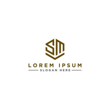 SM logo simgesinin ilk harflerinden ilham veren şirket logosu tasarımları. - Vektörler