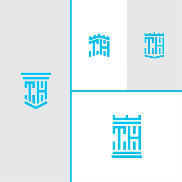 Conjunto Diseño Logotipo Inspirador Para Empresas Partir Las Letras Iniciales — Vector de stock