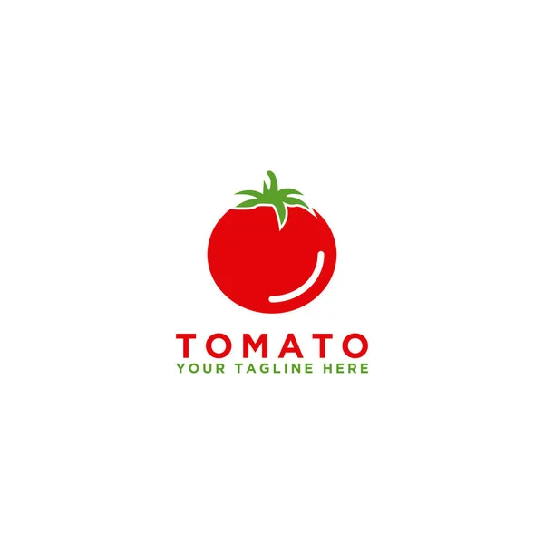 Logo Tomate Design Légumes Isolés Illustration Vectorielle — Image vectorielle