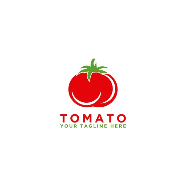 Logo Tomate Design Légumes Isolés Illustration Vectorielle — Image vectorielle