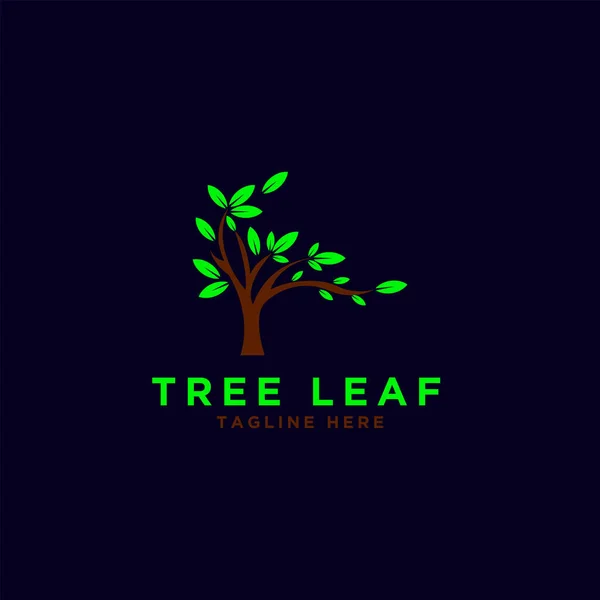 树和叶子标识设计 — 图库矢量图片