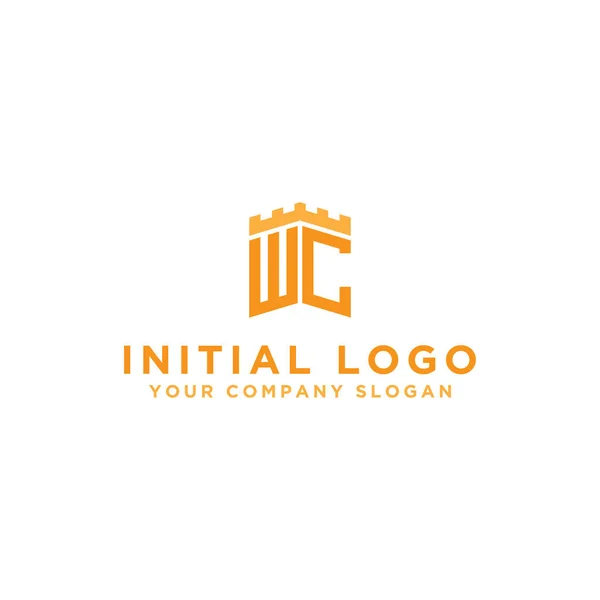 Wcのロゴアイコンの最初の文字から企業のためのロゴデザインインスピレーション ベクトル — ストックベクタ