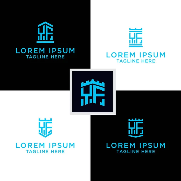 Inspirujący Design Logo Zestaw Dla Firm Pierwszych Liter Ikony Logo — Wektor stockowy