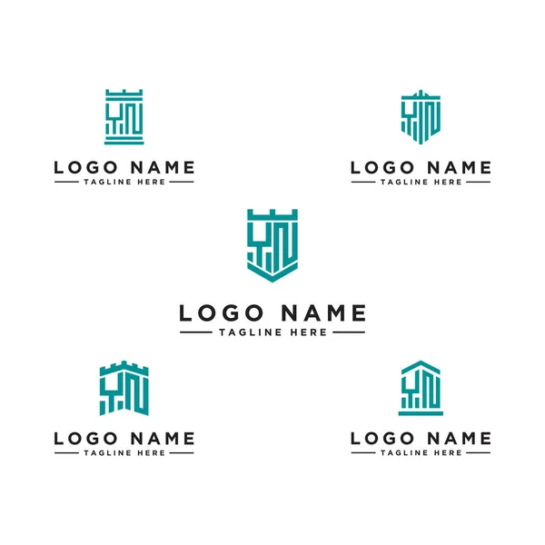 Inspirierendes Logo Design Set Für Unternehmen Aus Den Anfangsbuchstaben Des — Stockvektor