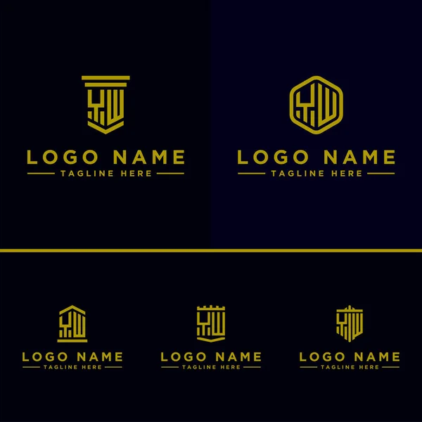 Inspiring Logo Design Set Companies Initial Letters Logo Icon Vectors — Stock Vector