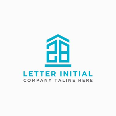 Tasarım ilhamı, şirket için ZB logosunun ilk harfinden gelen monogram logosu. - Vektörler