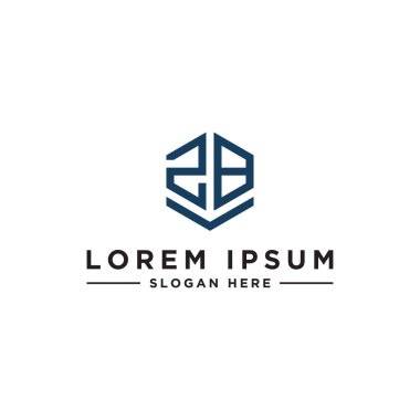 Tasarım ilhamı, şirket için ZB logosunun ilk harfinden gelen monogram logosu. - Vektörler