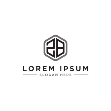 Tasarım ilhamı, şirket için ZB logosunun ilk harfinden gelen monogram logosu. - Vektörler