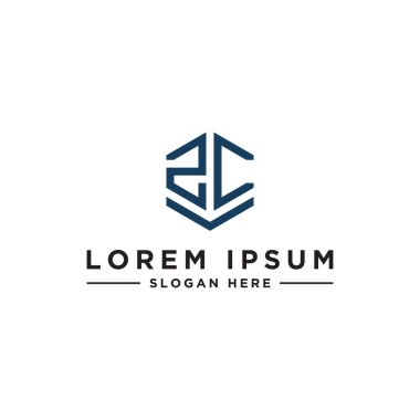 Tasarım ilhamı, şirket için ZC logosunun ilk harfinden gelen monogram logosu. - Vektörler