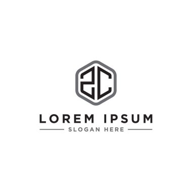 Tasarım ilhamı, şirket için ZC logosunun ilk harfinden gelen monogram logosu. - Vektörler