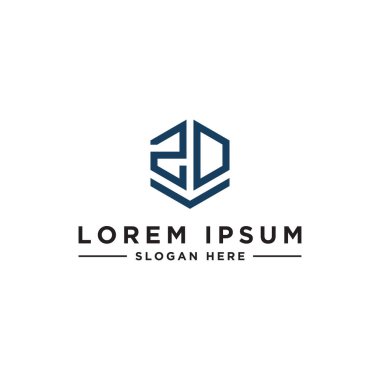 Tasarım ilhamı, şirket için ZD logosunun ilk harfinden gelen monogram logosu. - Vektörler