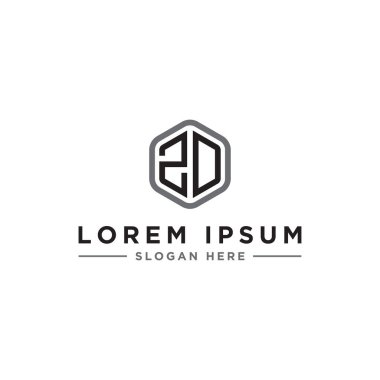 Tasarım ilhamı, şirket için ZD logosunun ilk harfinden gelen monogram logosu. - Vektörler